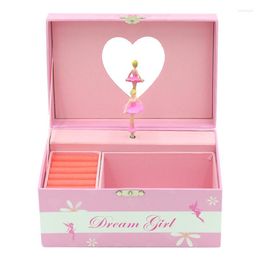 Figurines décoratives Creative Music Box Cadeau en carton épais Ornement de bureau Ballet Girl Miniature Classic Home Decor with Mirror