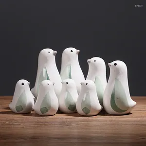 Figurine decorative Creative Nordic Ceramic Bird Decorazione Home Soft Soggiorno Mobile TV Ufficio Studio Semplice