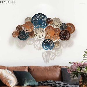 Figuras decorativas decoraciones creativas de pared de hierro forjado sala de estar abstracta europea