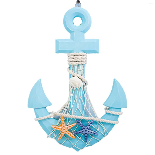 Figurines décoratives Creative Wood Mediterranean Boat Anchor Ship Wheel Crafts Art Mur suspendu Nautical Decor Vintage Home Party