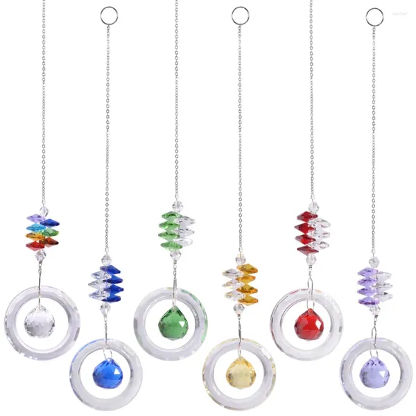 Figurines décoratives Crystal Ball Chakra Perle Suncatcher Fenêtre suspendue DIY ACCESSOIRES DE DÉCORATION DE LA MAISON MAIN