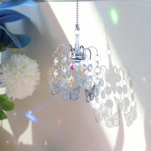 Figurines décoratives en perles de cristal, lustre en forme de prisme à facettes, bijoux suspendus, ornement en verre, décor artistique intérieur et extérieur