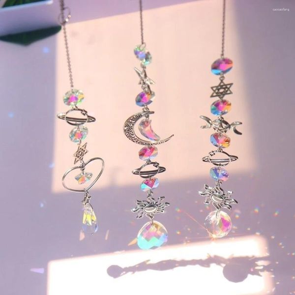 Figurines décoratives Crystal Wind Chime Catcher Sun Prisms Prisms Pendant Dream Rainbow Chaser Hanging Drop Home Garden Decor