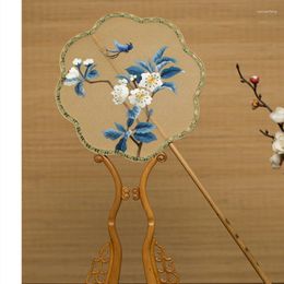 Figurines décoratives Poignée étendue personnalisée Antique Workwork broderie ventilateur décorations intérieures cadeaux chinois Dance Dance Natural Silk Hand
