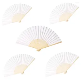 Les figurines décoratifs personnalisent l'imitation des ventilateurs de mariage en soie pour les ventilateurs à main de tissu bambou 21cm 21cm personnalisés avec des noms et un sac de date