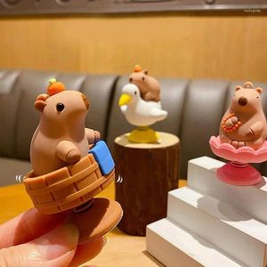 Figurines décoratives mignonnes capybara figurine ornement mini sculpture de bureau kapibara poupées simulation animaux toys for warm home décoration