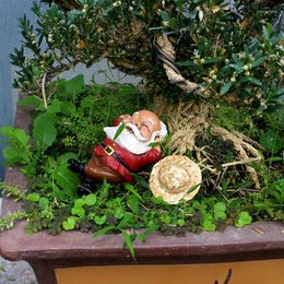 Figurines décoratives mignon chapeau nain résine statue extérieur jardin cour de pelouse décoration ornements microlandscape décor artisanat cadeaux à la maison