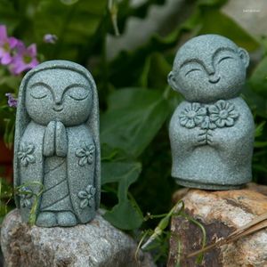 Figurines décoratives mignonnes MAITREYA BLUE Ornements de grès de grès