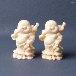 Figurines décoratives de moine mignon, noix ivoire, ornements de table, artisanat moderne pour la maison, cadeau