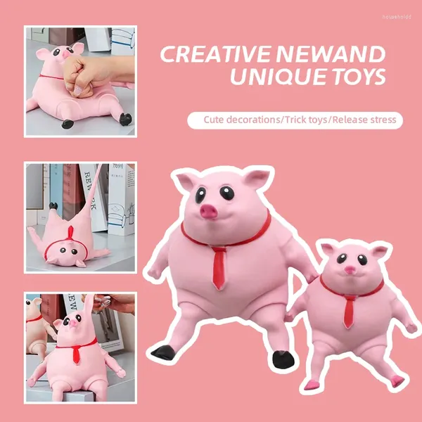 Figuritas decorativas, bonito cerdo rosa, juguete antiestrés, cerdito para apretar T 1000, animales para aliviar el estrés, regalo para niños y adultos