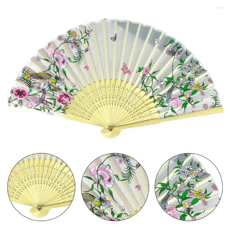 Decorative Figurines Dancing Fan Exquisite Chinese Style Folding With Tassel Design Ultralight Portable Hand Held For Cosplay Party Props