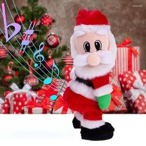 Decoratieve beeldjes Dancing Santa Claus Musical Electric Twerk Singing Clause Hip Shake Figuur Twisted Toys Xmas Year Gift