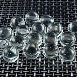 Figuras decorativas decoración de mármol sólido cuentas redondas que rebotan juegos de canicas de pelota de vidrio transparente transparente
