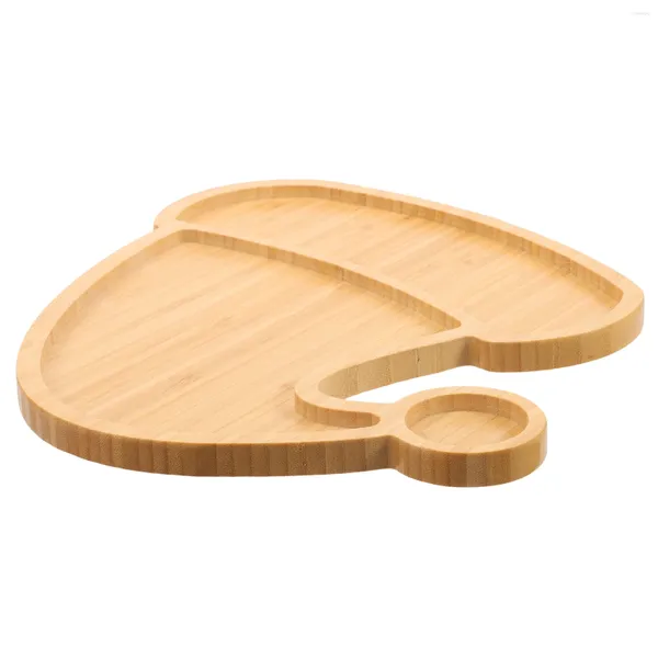 Figuras decorativas Platos de cena Bandeja de comida Plato para servir Bandejas de madera Organizador Sombrero de Navidad Organizador de té de madera Tablero infantil Navidad