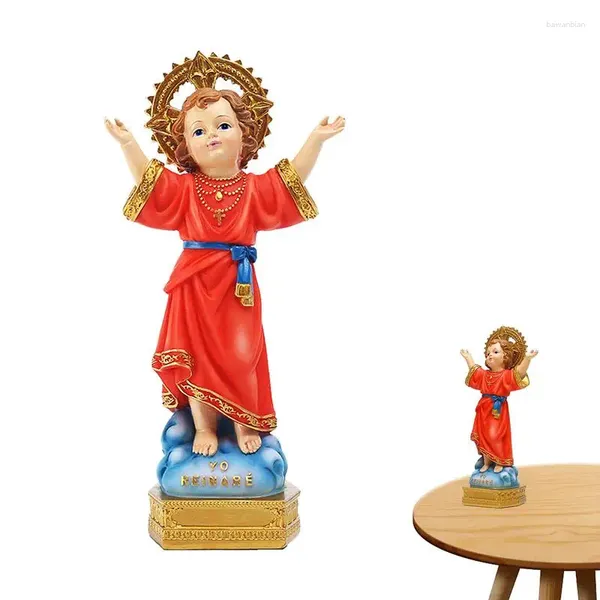 Figurines décoratives divine nino enfant jésus statue grand don catholique pour le baptême première sainte communion mariages housemands chrétien