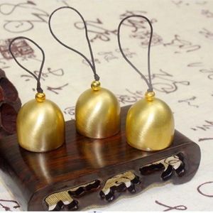 Figurines décoratives bricolage en laiton mini-cloche pour le vent carillon de Noël décorations de Noël accessoires Hammer sonnera décor suspendu en métal
