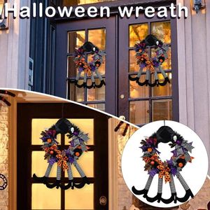 Figuras decorativas corona de perros ramita pequeña anillo colgante decoración de flores puerta de la casa de halloween decoración del hogar