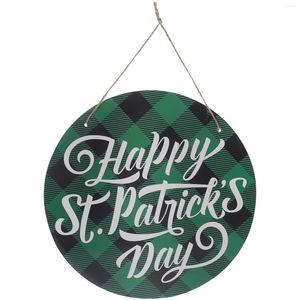 Portes de figurines décoratives Signe de suspension pour la Saint-Patrick Festival Festival Home Decor Irish Party Paper Decoration