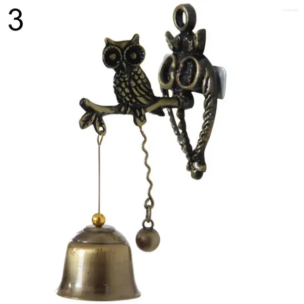 Figurines décoratives sonnette Vintage cheval éléphant hibou en forme de cloche Halloween porte suspendue décoration décor à la maison
