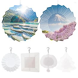 Figurines décoratives Double face imprimable sublimation Wind Spinner Blanks suspendus Décorning Spinners Crafts Ornements pour Warden Window Yard