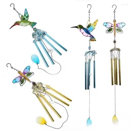 Decoratieve beeldjes Dragonfly Wind Chime Glass Crafts Gardening Hummingbird Chimes Hanger Hoge kwaliteit voor muurraamdeur Hanging