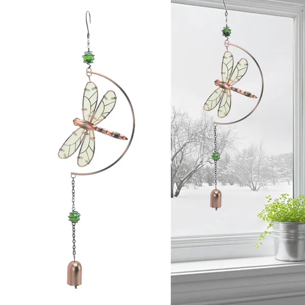 Figurines décoratines libellule éolien carillon étanche à la mélodie de mélodie ornements suspendus pour décoration de la maison
