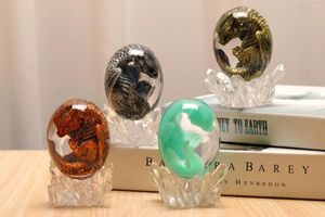 Decoratieve beeldjes Dragons Ei met basis - Handgemaakte beeldende gehouden Ragon eieren Hars ornamenten standbeeldcadeau voor de feestdagen kerstfeest