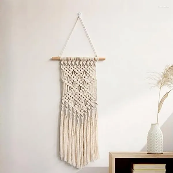 Figurines décoratines Catcher de rêve avec perles et plumes - macrame à la main Boho Decor Boho Bedroom