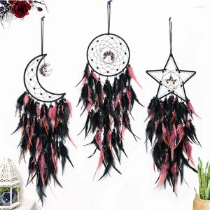 Figuras decorativas Catchers de ensueño tejidos a mano Nordic Nordic dormitorio Vintage Costa de plumas Decoración del hogar Star Dreamcatchers