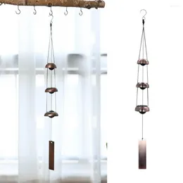 Decoratieve beeldjes eenvoudige installatie unieke meerlagige hangende windkruip hang hanger ijzer windbell helder spraak balkon decor