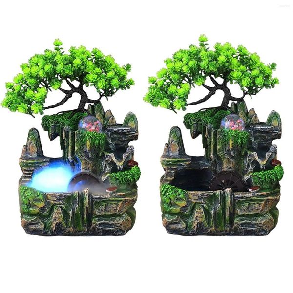 Figurines décoratines Electric Desktop Water Fountain Eu Type Plug