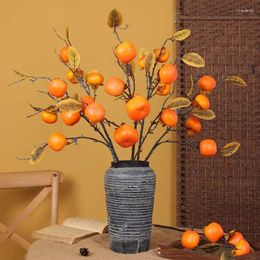 Decoratieve beeldjes Emulatie Persimmon Airtificial Bloemen Bloem Vergadering Feestdecoratie Ornamenten Hanger Accessoire Ambachtelijke Geschenkbenodigdheden