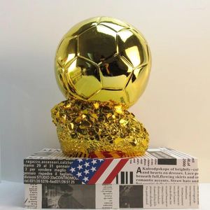 Figuras Decorativas Premio Balón De Oro De Fútbol Europeo Competencia Recompensa De Honor Trofeo Esférico Regalo Personalizable para Niños Hogar para Adultos