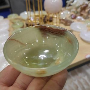 Decoratieve beeldjes prachtige natuurlijke Afghaanse jade theekop Chinese theekom retro-stijl handgesneden jades stenen gezondheidstheet theekopjes huis