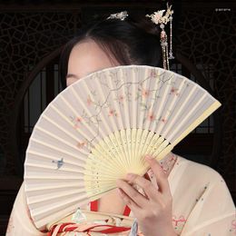 Decoratieve beeldjes fan vrouwelijk qipao hanfu accessoires dans chinees oude vouwen kersen bloesem zijden stof hand