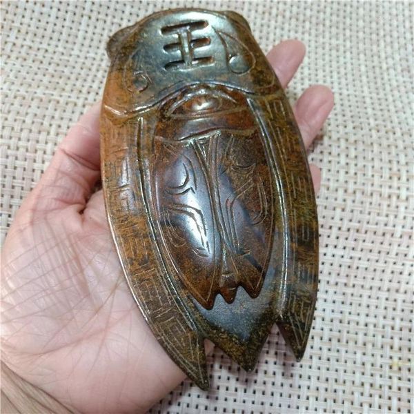 Figurines décoratives Mode Antique Artisanat pour faire des Old Jade Zhitai High Ancient Cicada Ornements