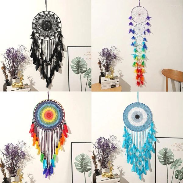 Figurines décoratives plumes et carillons éoliens ornements suspendus pendants muraux pendants maison salon balcon décor office cadeaux