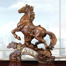 Decoratieve beeldjes Feng Shui Horse to Success Study Decoration Office Desktop Ornament Crafts High-Grade Opening Sculptures Cadeau