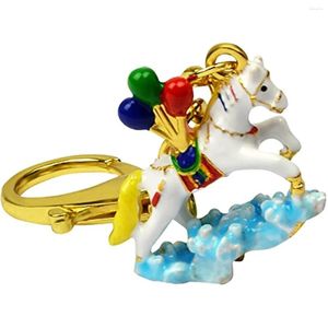 Decoratieve beeldjes Feng Shui Joyous Windhorse sleutelhanger Het amulet van vrede, geluk en succes