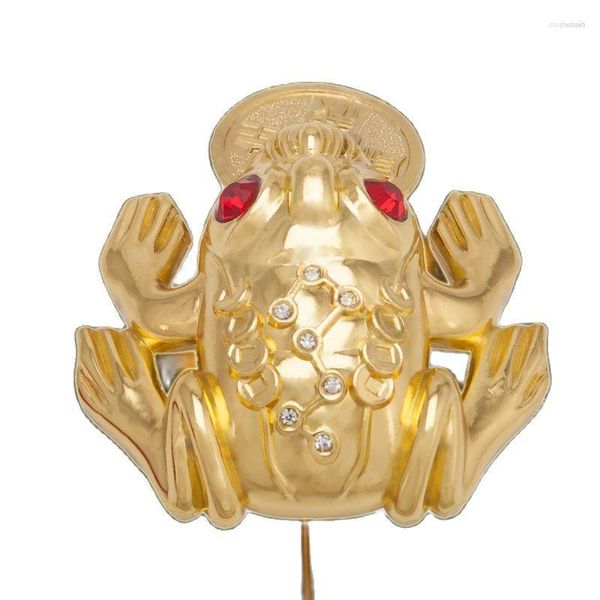 Figurines décoratives Feng Shui crapaud argent chanceux Fortune richesse grenouille dorée chinoise pièce de monnaie décoration de maison bureau ornements de table cadeaux