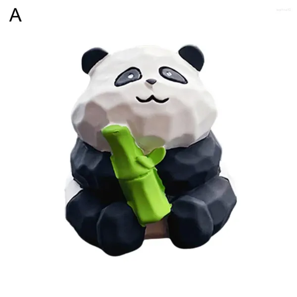 Figuras Decorativas Estatuilla Adorable Panda Mini Estatua con Postura Divertida Adorno De Pastel En Miniatura Decoración De Favor De Fiesta Lindo para El Hogar