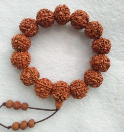 Figurines décoratives cinq têtes Big Rudraksha Bodhi Berons Bracelets pour l'homme