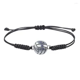 Figurines décoratives Bracelet de basket-ball tissé flexible pour hommes Encouragement Balles de sport Bracelet présent cadeaux de remise des diplômes du lycée