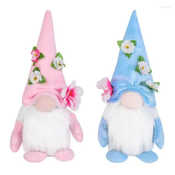 Figurines décoratives Fleur Faceless Doll Forest Decoration Decoration Gnomes Ornements en peluche Tableau Top décor farci