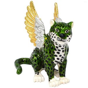 Figurines décoratives Flying Léopard Statue Feng Shui Decoration Home Alect Harmony Balmony Sécurité richesse Exorcisme Magic Christmas Lucky Gift