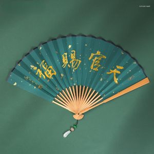 Decoratieve beeldjes vouwen ventilator diy geschenk polygonatum bamboo hand Chinese stijl vrouwen ventilator 30 cm geschilderde rijstpapier draagbare zomer