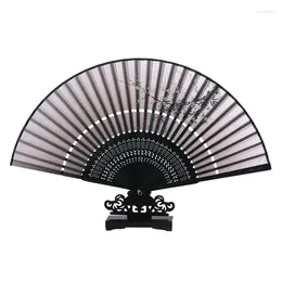 Figurines décoratives ventilateur pliant style japonais bambou manuel ventilador femme abanicos para boda portable Ventilatore Pographie accessoires