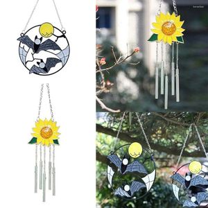 Decoratieve beeldjes voor openluchttuin tuin vleermuis gevormd creatief raamhangende ornamenten windgong windenhuis huisdecoratie zonnebloem hanger