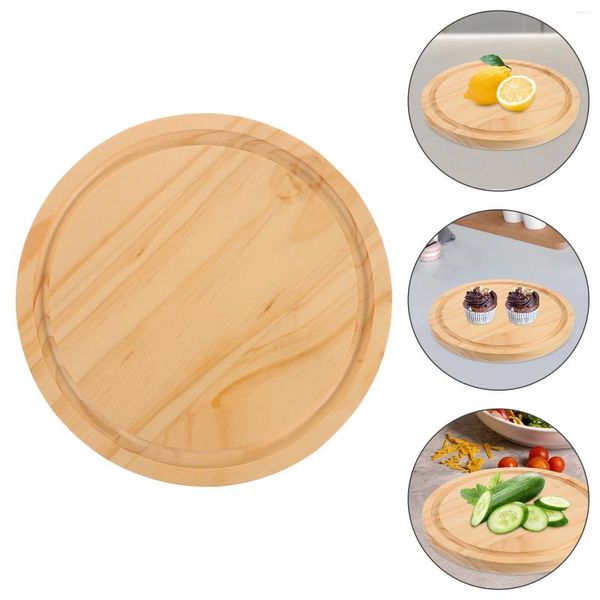 Figuritas decorativas, tabla para cortar frutas para encimera, losa de madera, molde para pasteles, contracadenas de madera para picar verduras de pino