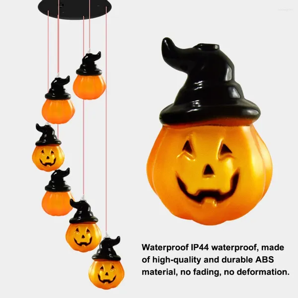 Figuras decorativas Luz de gama solar, patio de viento, LED LED IP44 Lámpara de decoración impermeable para Halloween